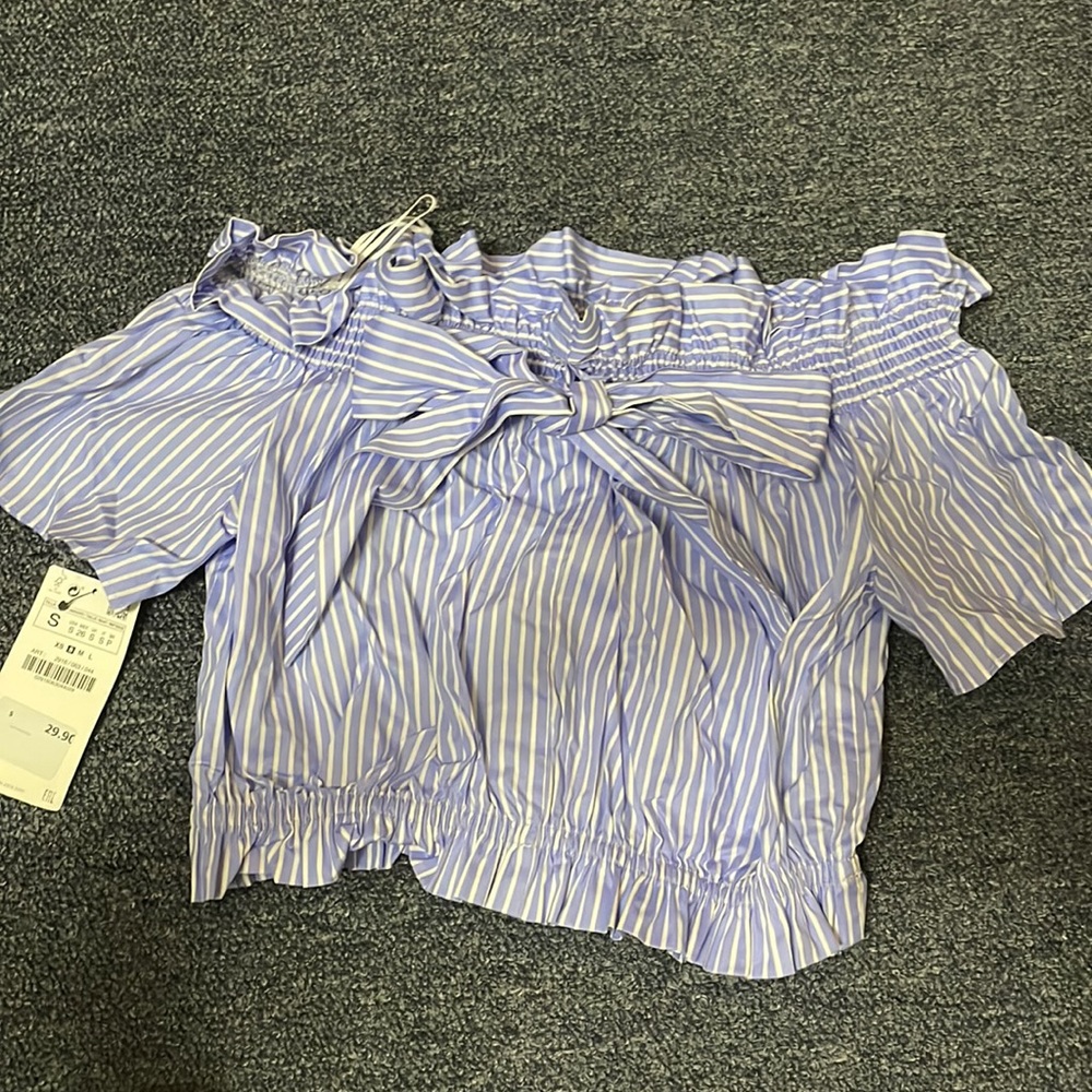 Zara stripped crop top size small